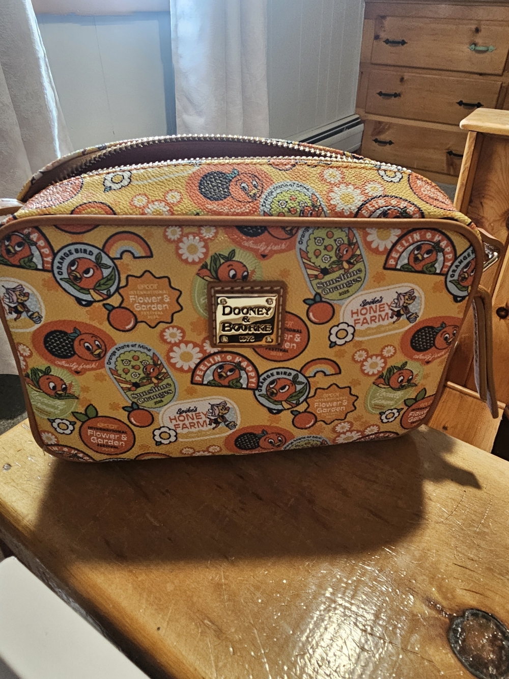 Dooney & Bourke Orange,disney Orange Bird Patterned Crossbody Bag